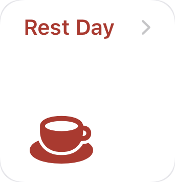 EasyVitals Rest Day tile